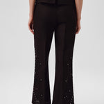 Women's Pants with Black Stone Embroidery