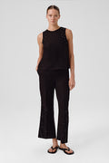 Black Stone Embroidered Sleeveless Blouse