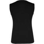 Black Sleeveless Knit Women's Athletic Top