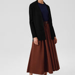 Black V-Neck Buttoned Women's Jacket