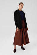 Black V-Neck Buttoned Women's Jacket
