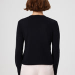 Black V-Neck Long Sleeve Women's Sweater
