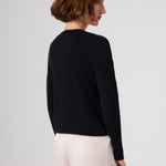 Black V-Neck Long Sleeve Women's Sweater