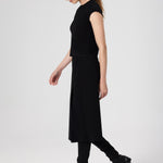 Black Collar Patterned Crop Top