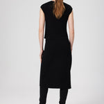 Black Collar Patterned Crop Top