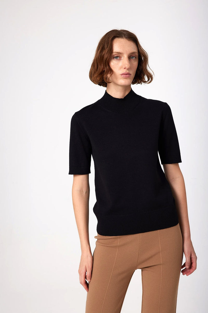 Black Half-Zip Women's Sweater