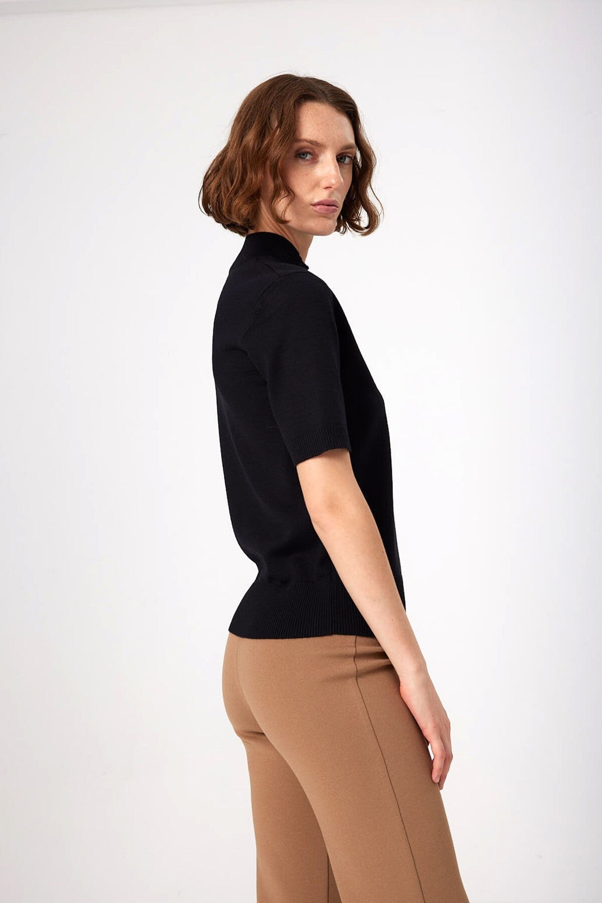 Black Half-Zip Women's Sweater