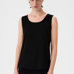 Black Round Neck Satin Women's Athletic Shirt
