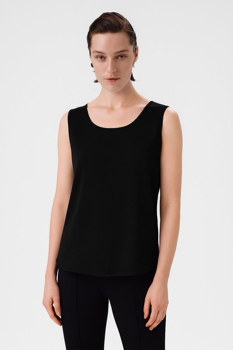 Black Round Neck Satin Women's Athletic Shirt