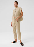 Women's Stone-Washed Belted Pocket Detail Pants