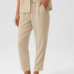 Women's Stone-Washed Belted Pocket Detail Pants