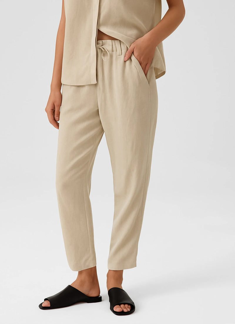 Women's Stone-Washed Belted Pocket Detail Pants