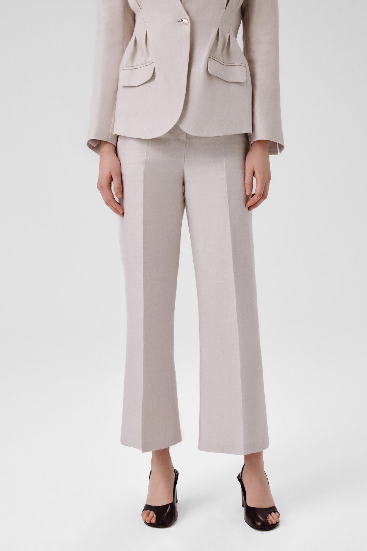 Women's Stone Pocket Detailed Wide Leg Pants