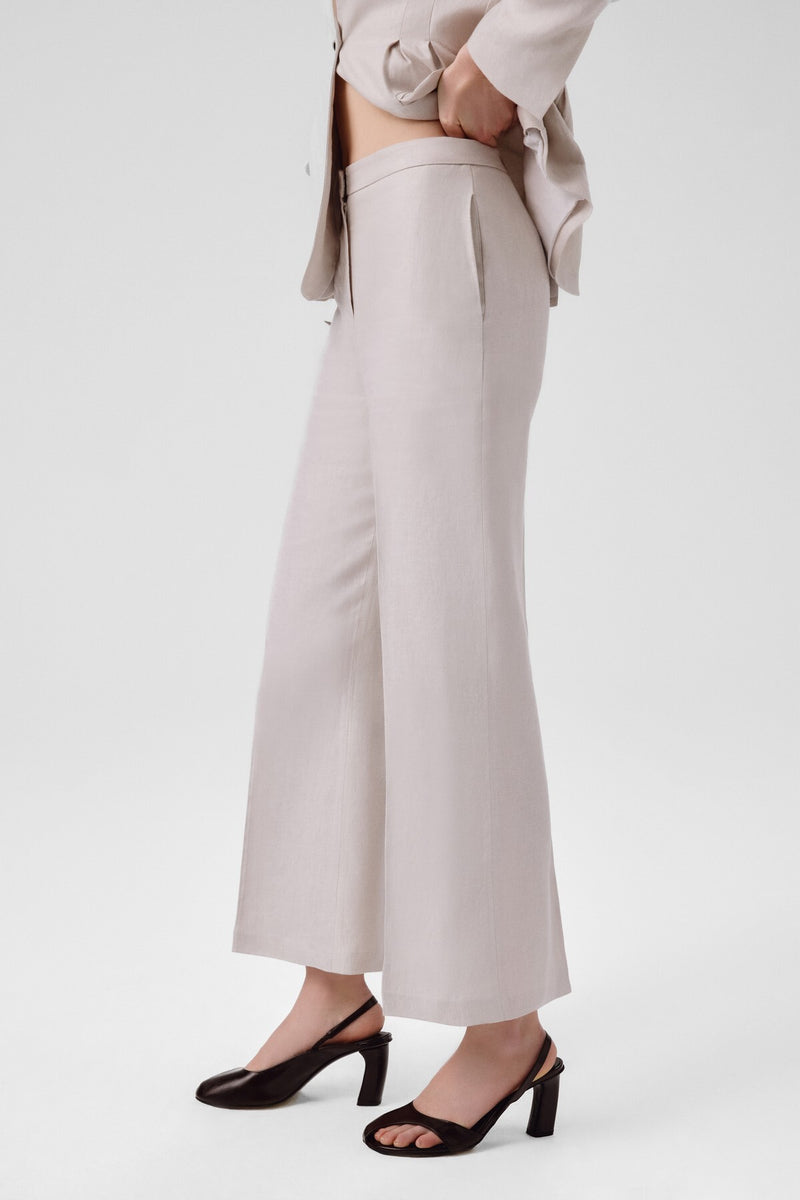 Women's Stone Pocket Detailed Wide Leg Pants