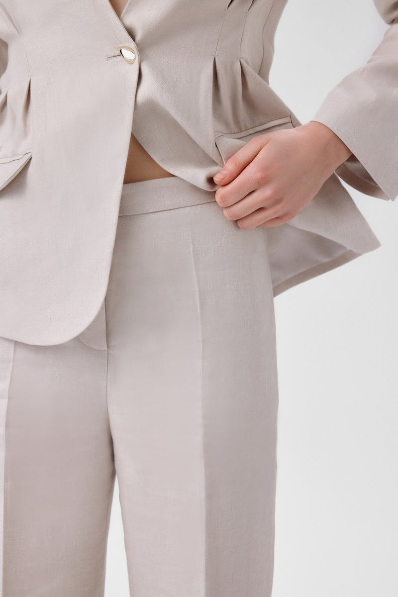 Women's Stone Pocket Detailed Wide Leg Pants