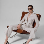 Women's Stone Pocket Detailed Wide Leg Pants