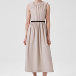 Stone Arch Detailed Sleeveless Long Dress