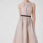Stone Arch Detailed Sleeveless Long Dress