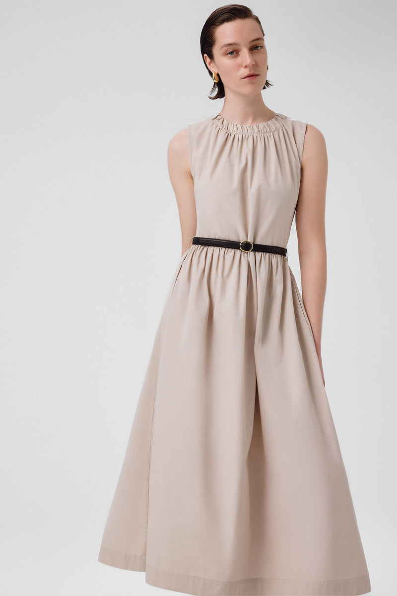 Stone Arch Detailed Sleeveless Long Dress