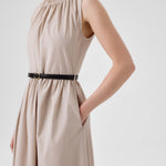 Stone Arch Detailed Sleeveless Long Dress
