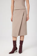 Stone Cross Pattern Midi Skirt