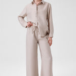 Women's Stonewashed Slit Pants