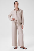 Women's Stonewashed Slit Pants