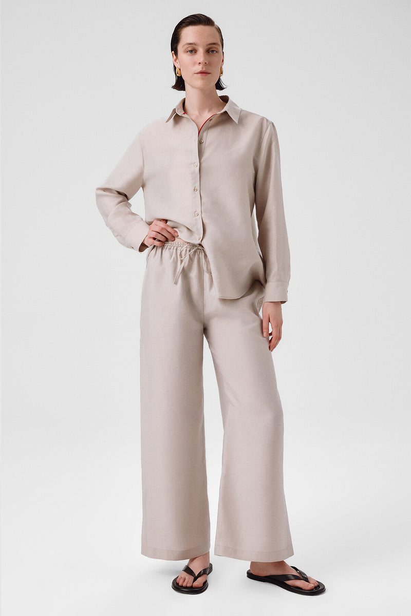 Women's Stonewashed Slit Pants