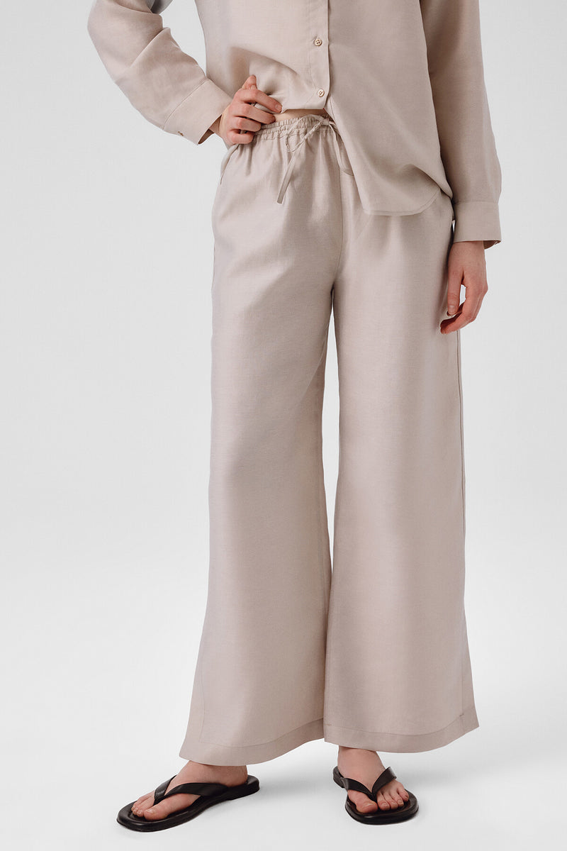 Women's Stonewashed Slit Pants