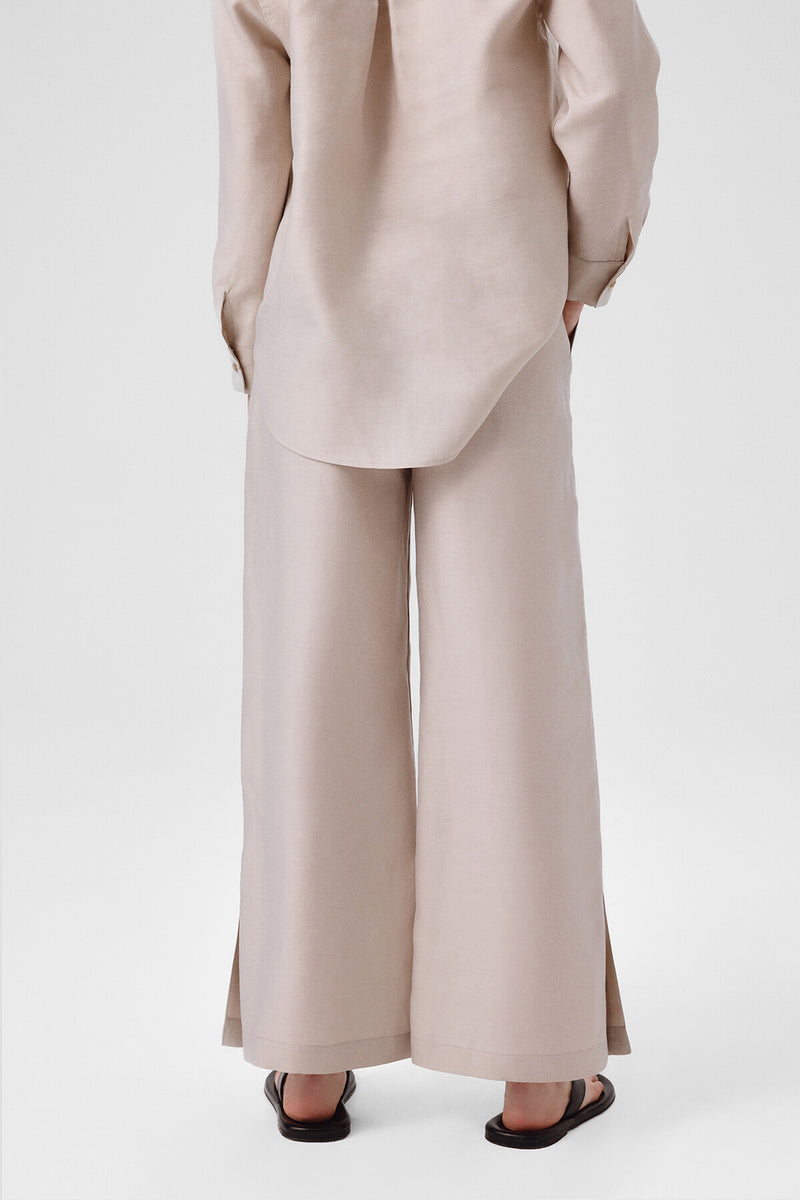 Women's Stonewashed Slit Pants