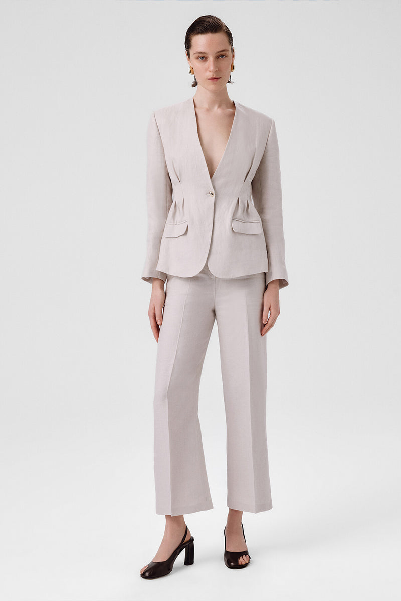 Stone Single-Button Women's Blazer Jacket