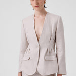Stone Single-Button Women's Blazer Jacket