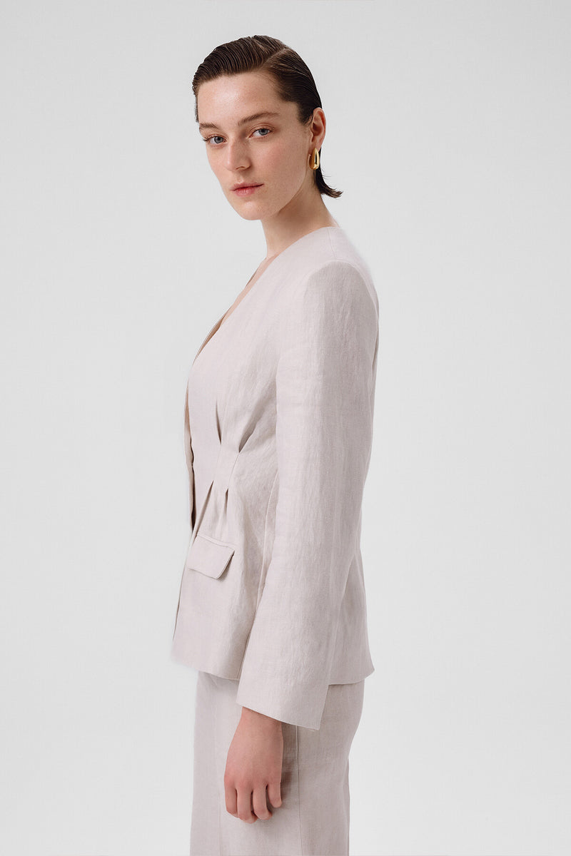 Stone Single-Button Women's Blazer Jacket