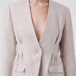 Stone Single-Button Women's Blazer Jacket