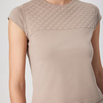 Stone Collar Patterned Crop Top