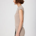 Stone Collar Patterned Crop Top