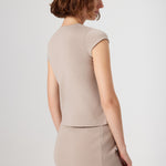 Stone Collar Patterned Crop Top