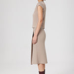 Stone Collar Patterned Crop Top