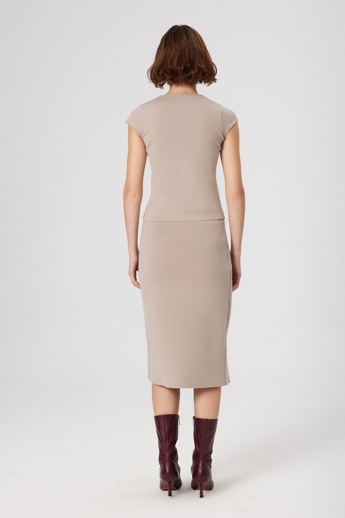 Stone Collar Patterned Crop Top