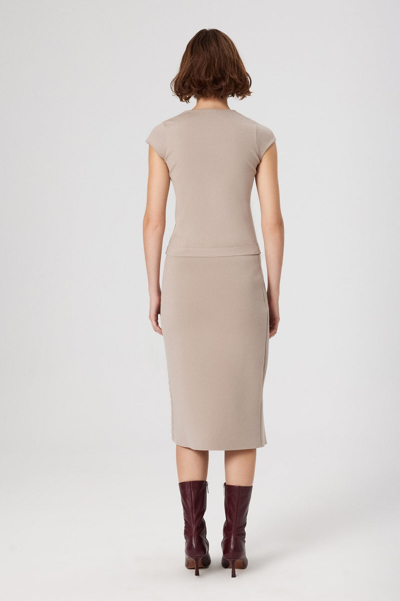 Stone Collar Patterned Crop Top