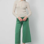 Green Short Legged Women's Pants