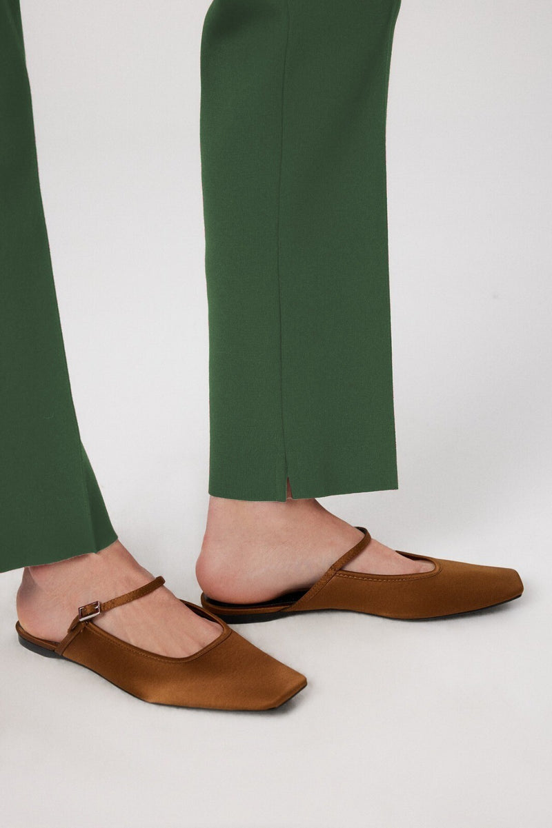 Women's Pants with Green Stitching and Pocket Details